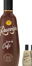 Licor de café Ruavieja con 2 botellas de Crema Ruavieja Mini de regalo