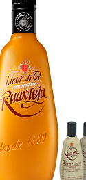 Licor de té Ruavieja con 2 botellas de Crema Ruavieja Mini de regalo