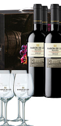 Pack Barón de Ley Reserva 2015 (x4) + 4 copos de oferta