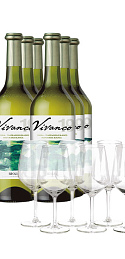 Pack Vivanco Blanco 2019 (6 bot. + 6 copas de regalo)